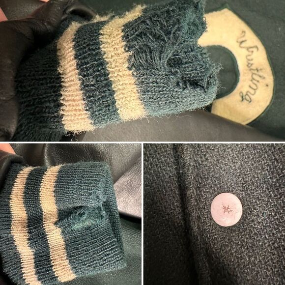 Vintage 60s DeLONG Letterman Varsity Jacket Wrestling State Chenille Patch Sz 38 - Picture 10 of 10